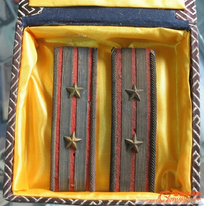 第二次世界大战 日本陆军 军衔 肩章 中佐(非仿制品)