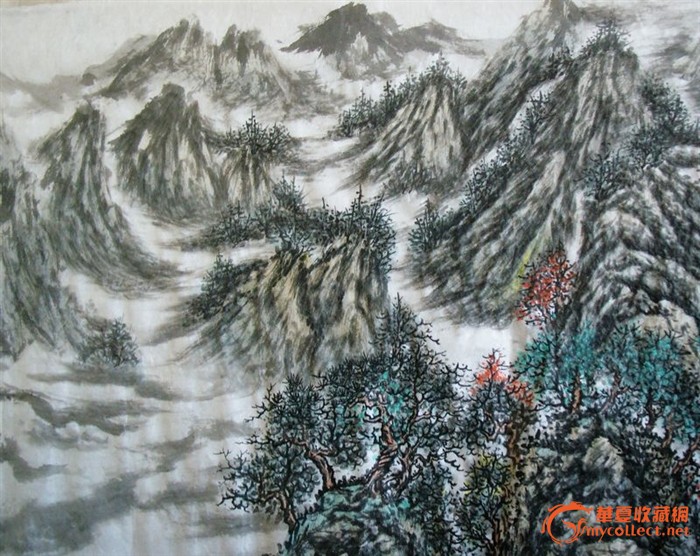 1986年山水画秋天获中国家乡山水情国画大赛一等奖1996年图片