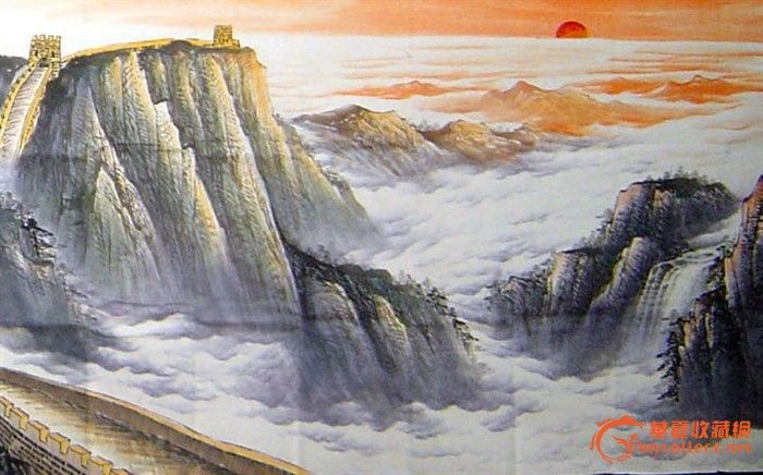 巨幅国画精品杰作《万里长城》_巨幅国画精品