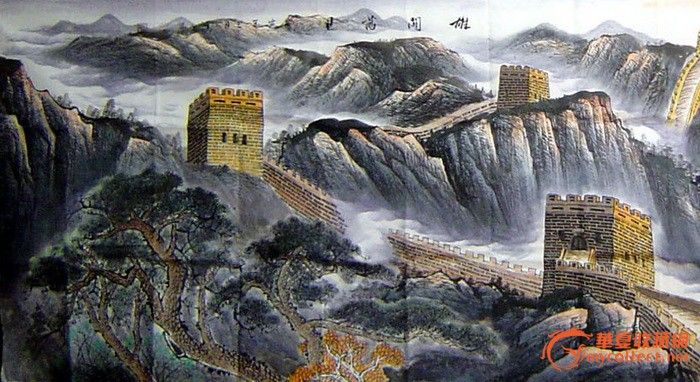 巨幅国画精品杰作《万里长城》_巨幅国画精品