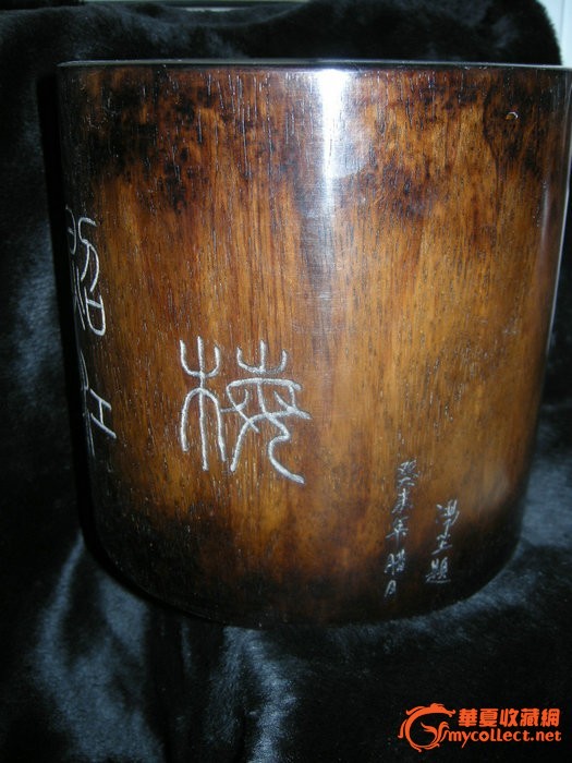 老黄花梨木大笔筒