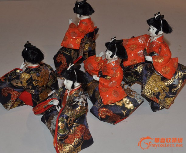 ◆日本精美人偶,宫廷乐师五人一套-◆日本精美