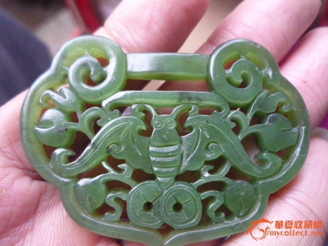 精品和田玉 碧玉 【富贵平安锁