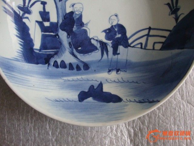 完整清乾隆王羲之爱鹅青花大盘_完整清乾隆王羲之爱鹅青花大盘价格_完整清乾隆王羲之爱鹅青花大盘图片_来自藏友彭建平_瓷器_地摊交易_华夏收藏网 cang.com