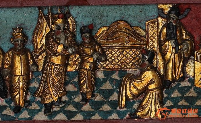  隋唐英雄 故事木雕花板_ 隋唐英雄 故事木雕花板