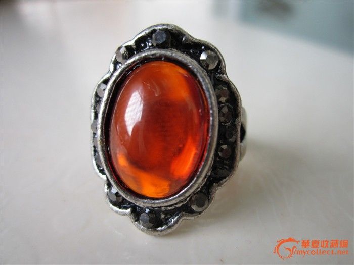 老银镶红宝石戒指_老银镶红宝石戒指价格_老