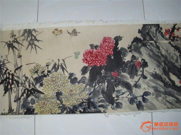 田瑞,宋兆钦 王征远 于秋立 凤山 五人书画手卷