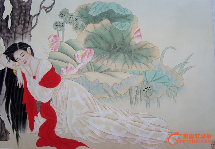 著名工笔画家齐望舒《荷塘清梦》-著名工笔画