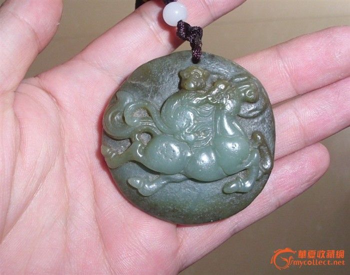 清代和田玉马上封侯玉佩【 看看不后悔】 _ 清