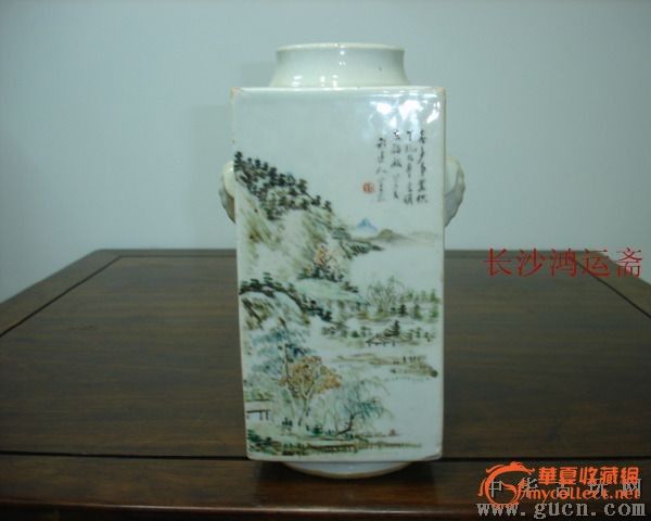 清:浅绛彩(程门精品).琮式瓶._清:浅绛彩(程门精品).琮式瓶.价格_清:浅绛彩(程门精品).琮式瓶.图片_来自藏友长沙鸿运斋_瓷器_地摊交易_华夏收藏网 cang.com