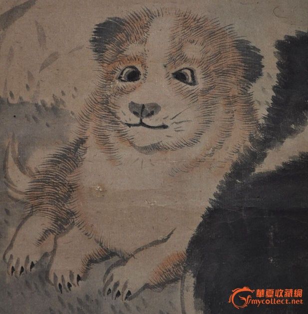 小狗彩绳粘贴画