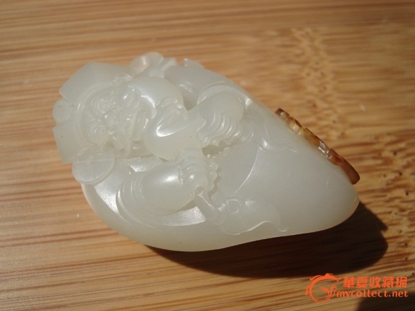 中国玉雕大师 崔磊作品 和田籽玉 油脂细腻 玉财