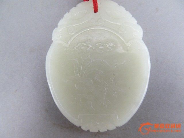 古代和田玉童子玉牌图片