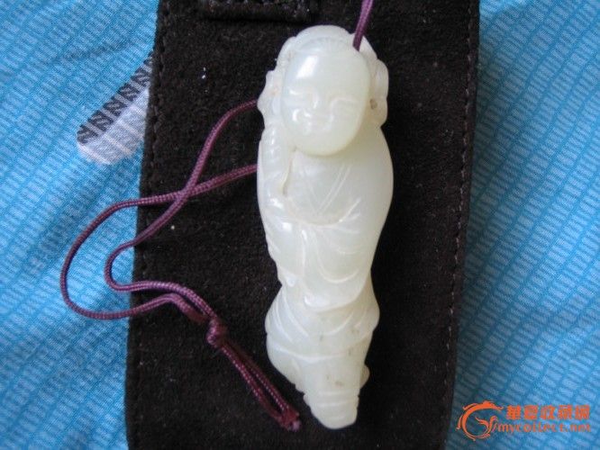 和田玉持荷童子-和田玉持荷童子价格-和田玉持