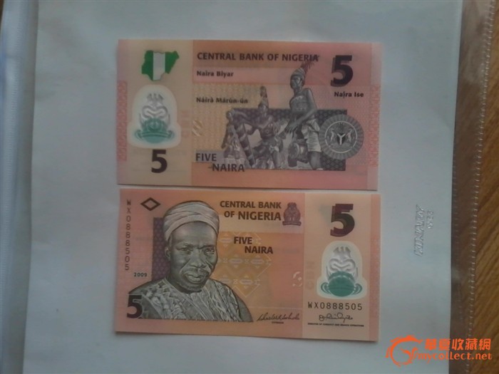 全新UNC 尼日利亚5奈拉塑料钞 -10元_全新UN