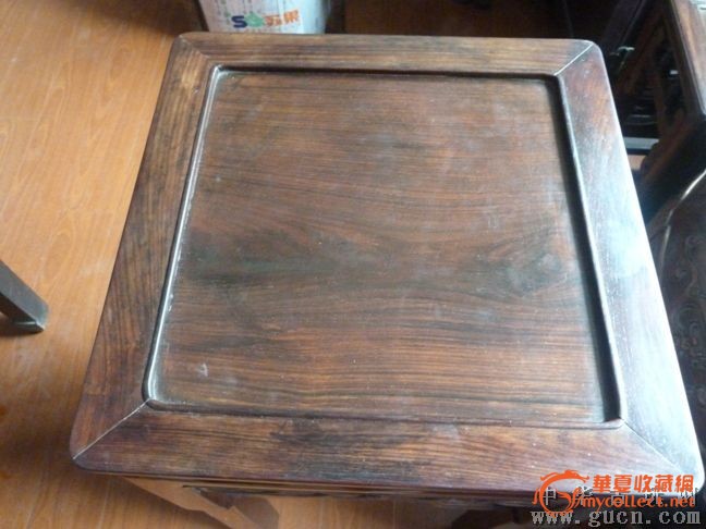 明清家具/老红木灵芝脚绞丝纹茶几一只