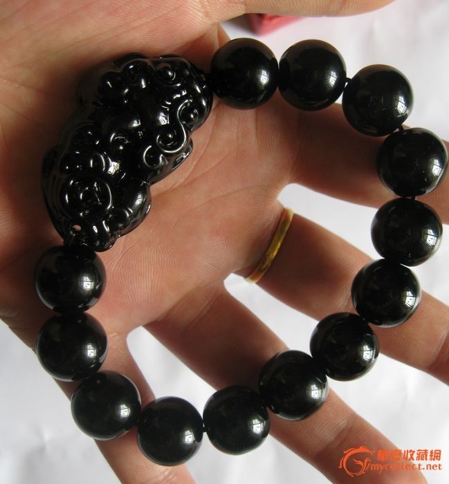 0利润 天然水晶 黑曜石貔貅手链男款_0利润 天