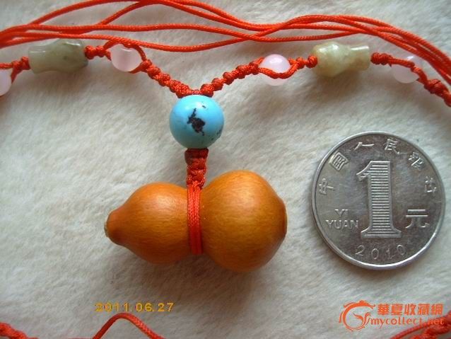 高仅2.8cm草里金小葫芦小挂件!盘玩多年已近