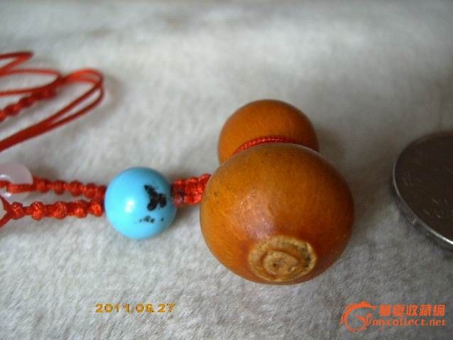 高仅2.8cm草里金小葫芦小挂件!盘玩多年已近