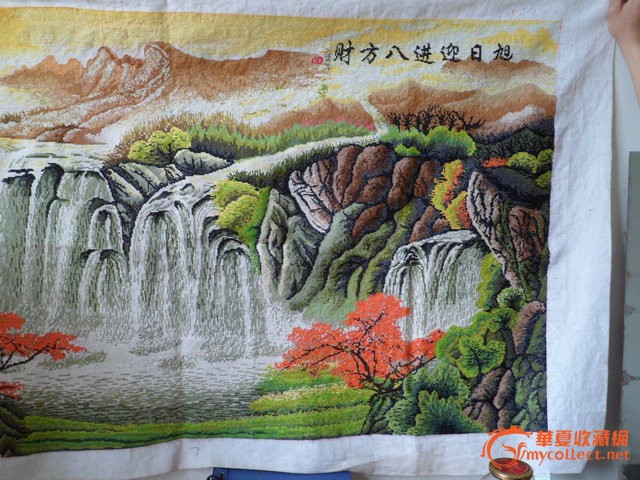 旭日东升精品十字绣纯手工制作未表