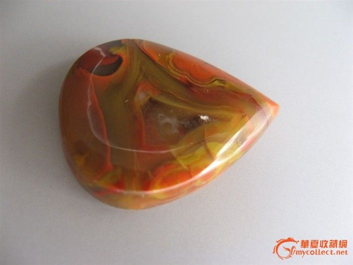 25407花纹漂亮的战国红中心形吊坠-25407花纹