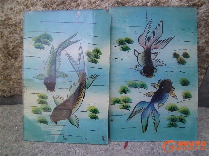 民国--老玻璃配玻璃画_民国--老家具配家具画价青岛柚尊家具店图片