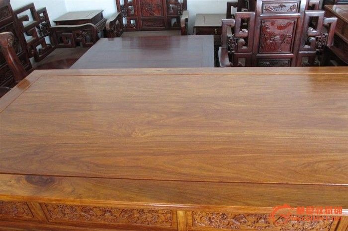 【非洲花梨木写字台】品牌漂亮算是考究_【雅宝做工家具吗花纹大图片