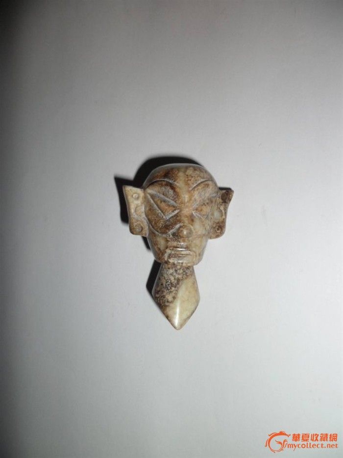地摊 玉器 三星堆玉人脸