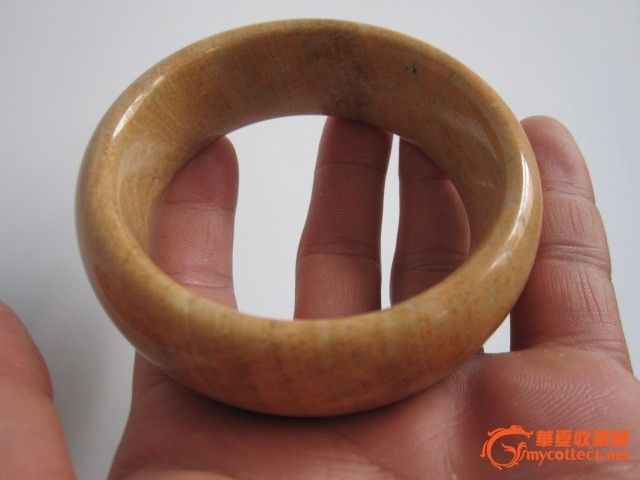 贵族专用天然奇石化石树化玉木化石硅化木宽版手镯