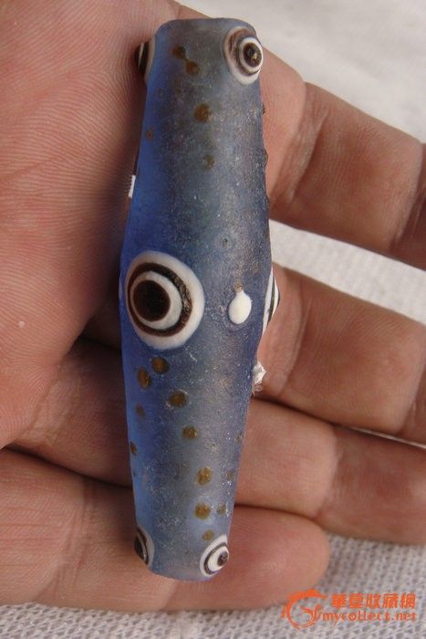 唐代老琉璃大管珠