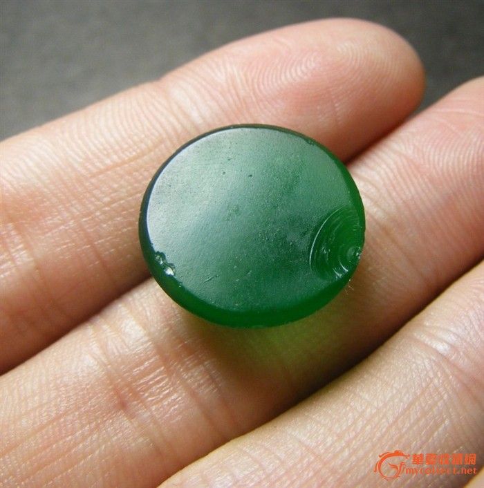 老琉璃仿满绿翡翠大圆镶嵌帽正(便宜)