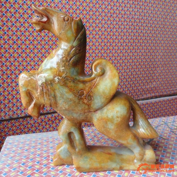 战汉玉器【玉马一对】20x20厘米