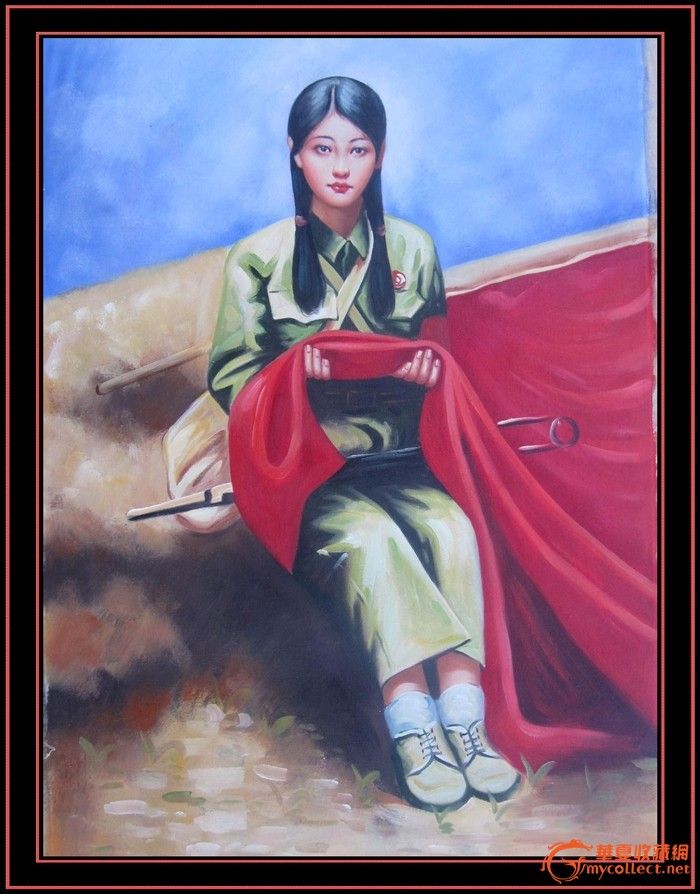 美女油画 红卫兵004