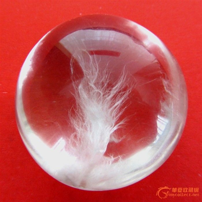 天然水晶石兔毛吊坠(全包)