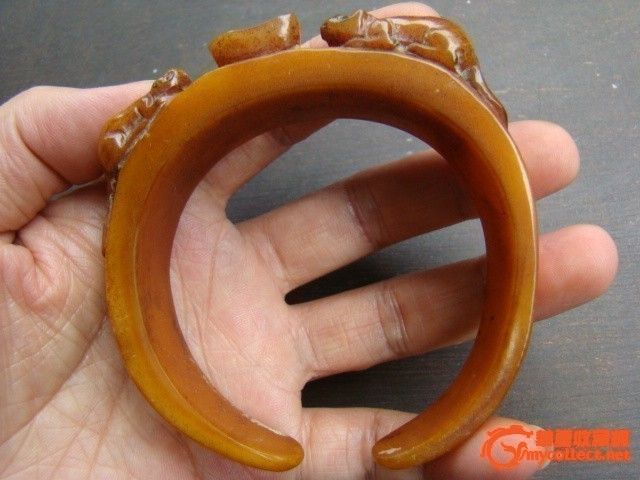 清代犀牛角金鼠运财手镯