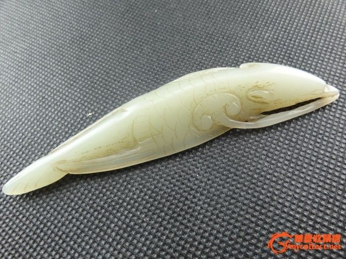 清代和田玉 辟邪如意鲲鹏玉佩饰