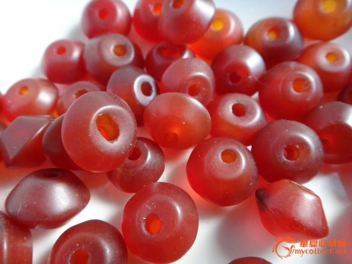 清代南红玛瑙珠子